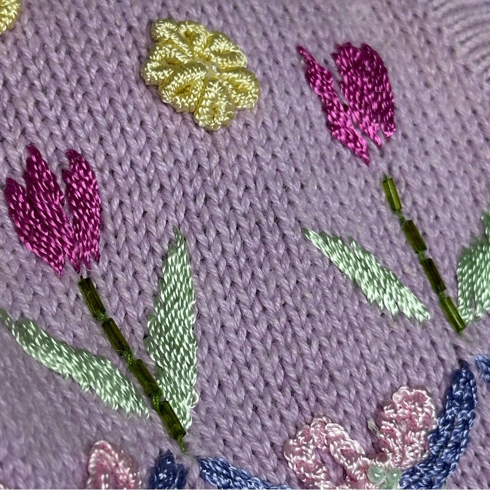 Storybook Knits Eggstravaganza Cardigan with Embroidered Details - Picture 8 of 14